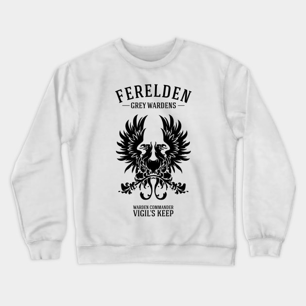 Grey Wardens (dark) Crewneck Sweatshirt by firlachiel